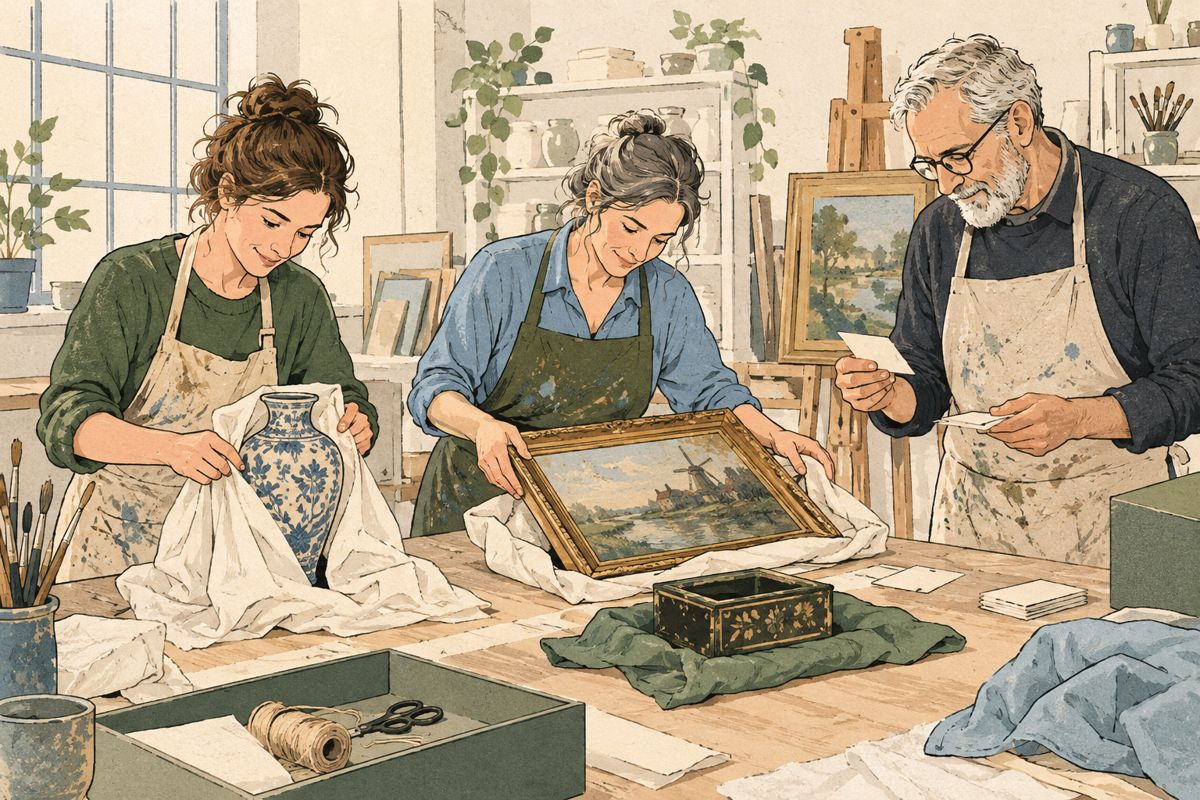 Redactionele illustratie bij Tussen Kunst en Kitsch: kaartjes